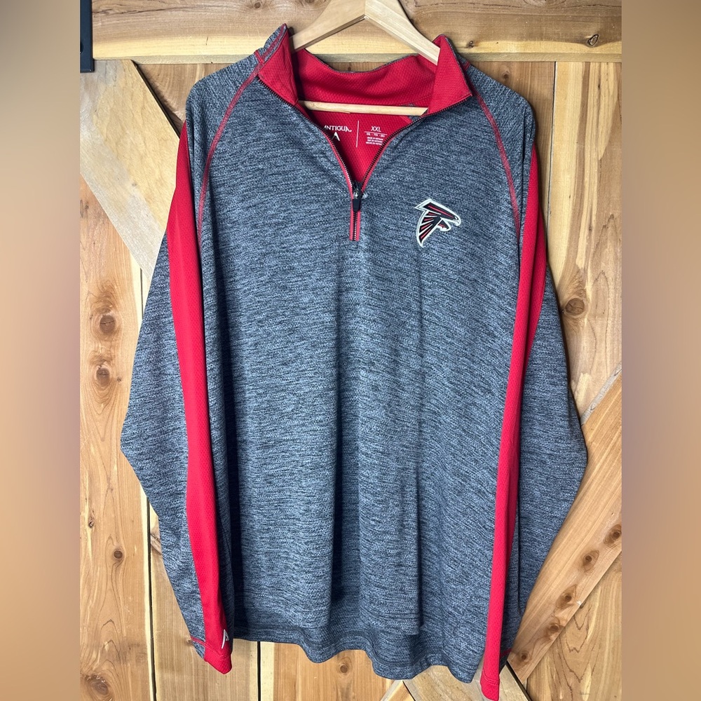 New with tags NFL Atlanta Falcons Antigua Pullover  1/4 Zip Dri Fit Mens XXL